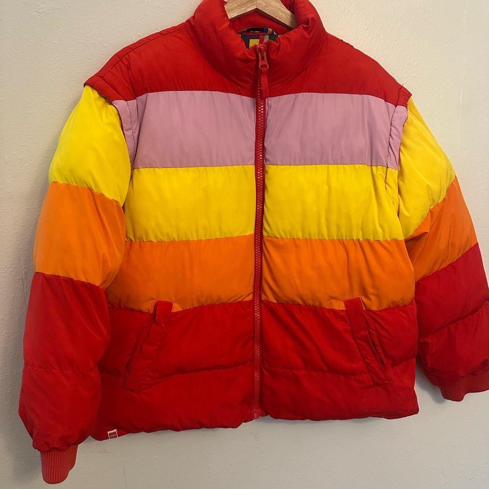 Lego X‎ Target Colorful Puffer Jacket - Red, Yellow, Orange, Pink size M limited
